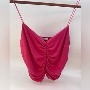 Gaze Fuchsia Ruched Camisole Top